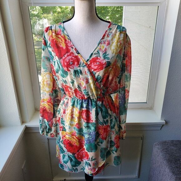 Liberty Love Floral Long Sleeve Wrap Dress | S - Picture 1 of 6